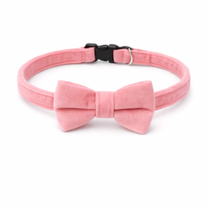 Pink Velvet Bow Collar