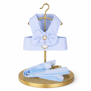 Blue Bow Harness Set