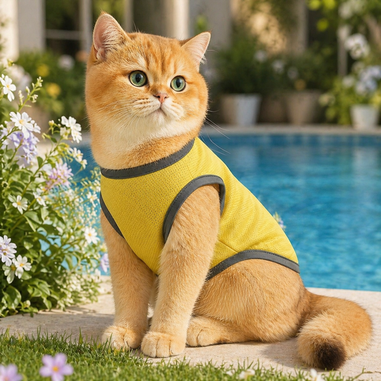 Yellow Cat Tank Top - Image 2