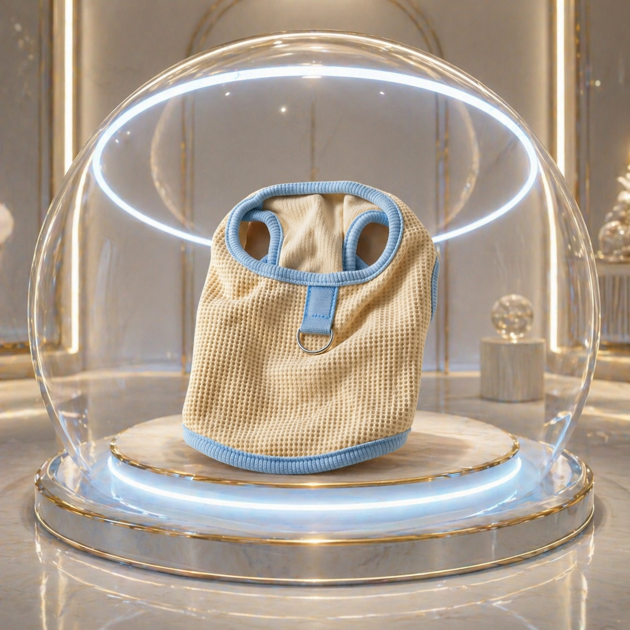 Beige & Blue Cat Top - Image 2