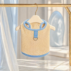 Beige & Blue Cat Top